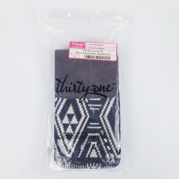 Thirty-One Call Me Crossbody Rio Weave NWT - Picture 2 of 14